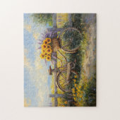 ヴィンテージ造花アート自転車 ジグソーパズル (縦)