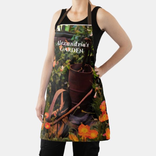 ヴィンテージ造花水彩フローラ エプロン (インサイチュ)