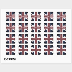 ヴィンテージ連合ジャック&イギリス国旗の愛国者/英国 スクエアシール