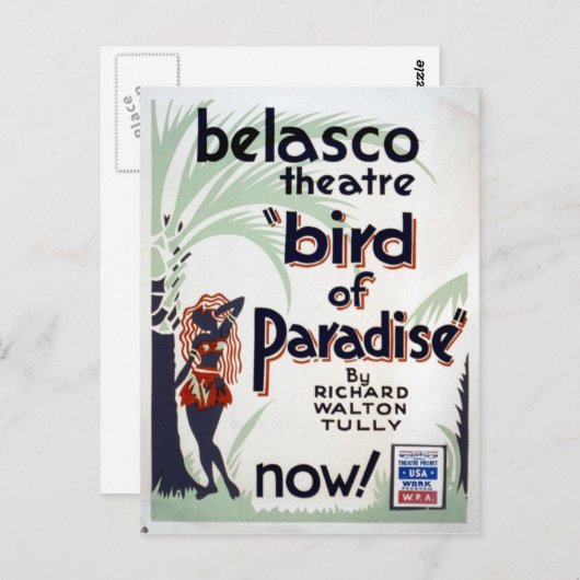 ヴィンテージ連邦劇場プロジェクトのバードオブパラダイス ポストカード (正面/裏面)