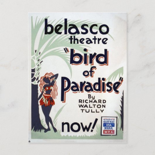 ヴィンテージ連邦劇場プロジェクトのバードオブパラダイス ポストカード (正面)