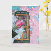 ヴィンテージ遅延誕生日カスタマイズ-it カード (黄色い花)