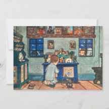 ヴィンテージ遊のおもちゃ付き絵画の少年