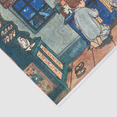 ヴィンテージ遊のおもちゃ付き絵画の少年 薄葉紙 (詳細)