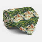 ヴィンテージ遊のおもちゃ帆船夏池 ネクタイ (ロール)