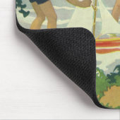 ヴィンテージ遊のおもちゃ帆船夏池 マウスパッド (コーナー)