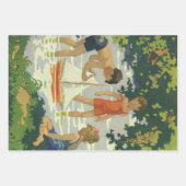 ヴィンテージ遊のおもちゃ帆船夏池 ラッピングペーパーシート (正面2)