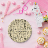 ヴィンテージ遊のおもちゃ ペーパープレート (パーティー)