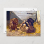 ヴィンテージ遊の子犬 ポストカード (正面/裏面)