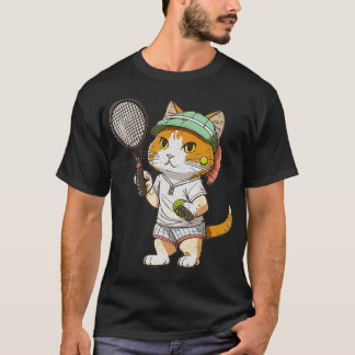 ヴィンテージ遊キャッツテニスラケット猫ちゃん Tシャツ