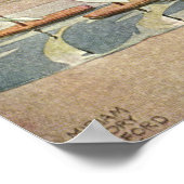 ヴィンテージ遊ズパドルおもちゃボート雨 ポスター (角)