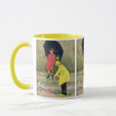 ヴィンテージ遊ズパドルおもちゃボート雨 マグカップ (左)