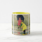 ヴィンテージ遊ズパドルおもちゃボート雨 マグカップ (中央)