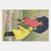 ヴィンテージ遊ズパドルおもちゃボート雨 ラッピングペーパーシート (正面3)