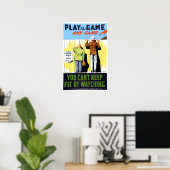 ヴィンテージ遊フィットネス野球 ポスター (ホームオフィス)