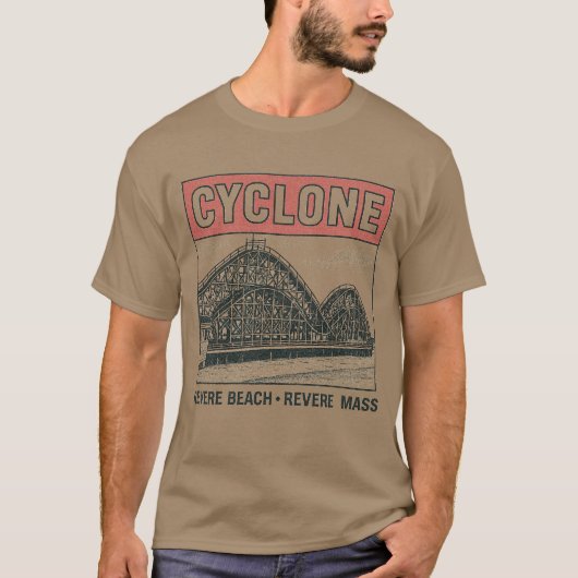 ヴィンテージ遊園地 CYCLONE REVERE BEACH • リヴィア Tシャツ (正面)