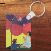 ヴィンテージ遊子女と男の吹子の泡 キーホルダー (裏面)