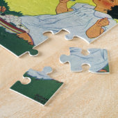 ヴィンテージ遊子女と男の吹子の泡 ジグソーパズル (側面)