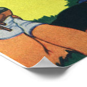 ヴィンテージ遊子女と男の吹子の泡 ポスター (角)