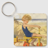 ヴィンテージ遊少年がビーチでサンドトイズ キーホルダー (正面)