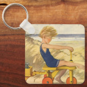 ヴィンテージ遊少年がビーチでサンドトイズ キーホルダー (正面)