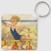 ヴィンテージ遊少年がビーチでサンドトイズ キーホルダー (裏面)