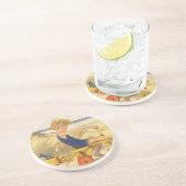 ヴィンテージ遊少年がビーチでサンドトイズ コースター (側面)