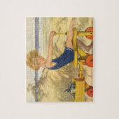 ヴィンテージ遊少年がビーチでサンドトイズ ジグソーパズル (縦)