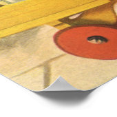 ヴィンテージ遊少年がビーチでサンドトイズ ポスター (角)