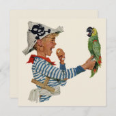 ヴィンテージ遊少年のオウム招待状 招待状 (正面/裏面)