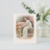 ヴィンテージ遊母の息子のためのピアノ シーズンポストカード (スタンド正面)