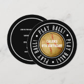 ヴィンテージ遊球ブラックパーティの招待状 招待状 (正面/裏面)