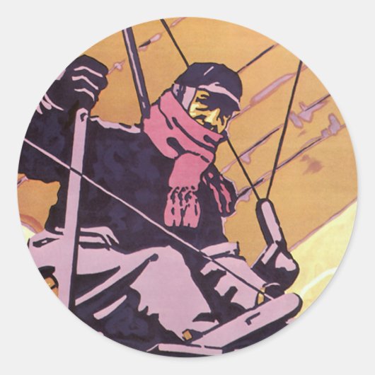 ヴィンテージ運つる転滑空機 ラウンドシール (正面)