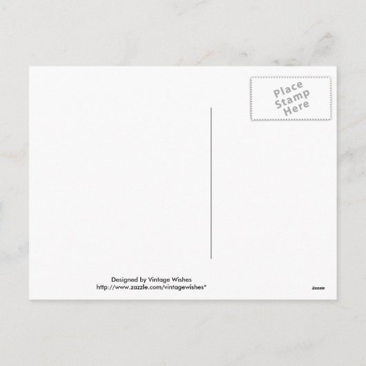 ヴィンテージ運のイースターエッグイエロー シーズンポストカード (裏面)