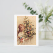 ヴィンテージ運のツリーカード ポストカード (スタンド正面)