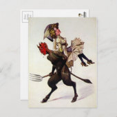 ヴィンテージ運クランプスの女 ポストカード (正面/裏面)