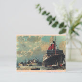 ヴィンテージ運送旅客船 ポストカード (スタンド正面)