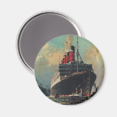 ヴィンテージ運送旅客船 マグネット (正面/裏面)