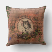 ヴィンテージ過去像化粧枕 クッション (裏面)