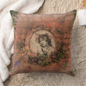 ヴィンテージ過去像化粧枕 クッション (ブランケット)