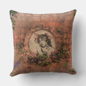 ヴィンテージ過去像化粧枕 クッション (裏面)