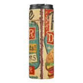 ヴィンテージ道端ダイナーメタルサイン。ダイナー、レトロ、v タンブラー (裏面)