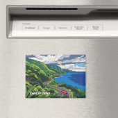 ヴィンテージ道路ハナマウイハワイ旅行 マグネット (インサイチュ (食洗機))