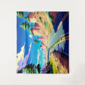 ヴィンテージ道路風景 タペストリー (正面)