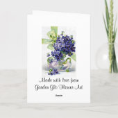 ヴィンテージ違反挨拶カード カード (裏面)