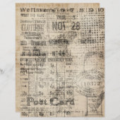 ヴィンテージ遠くにスクラップブック紙(1) (正面/裏面)