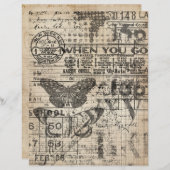 ヴィンテージ遠くにスクラップブック紙(4) (正面/裏面)