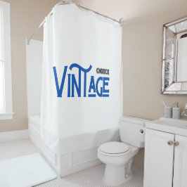 ヴィンテージ選択タイポグラフィ シャワーカーテン