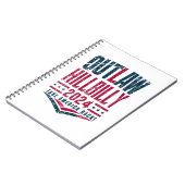 ヴィンテージ選挙ヒルビリー米国国旗 ノートブック (左側)