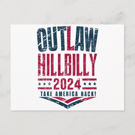 ヴィンテージ選挙ヒルビリー米国国旗 ポストカード (正面)